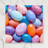 Kleurrijke Jelly Bean Art Gift Labels (Voorkant)