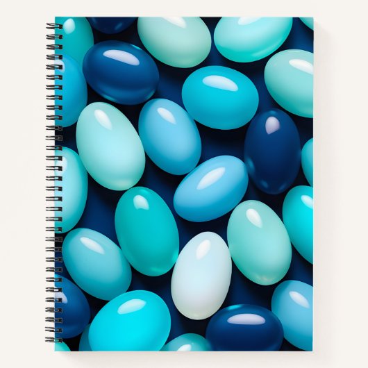 Kleurrijke Jelly Bean Art Spiral Notitieboek (Voorkant)