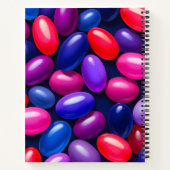 Kleurrijke Jelly Bean Art Spiral Notitieboek (Achterkant)