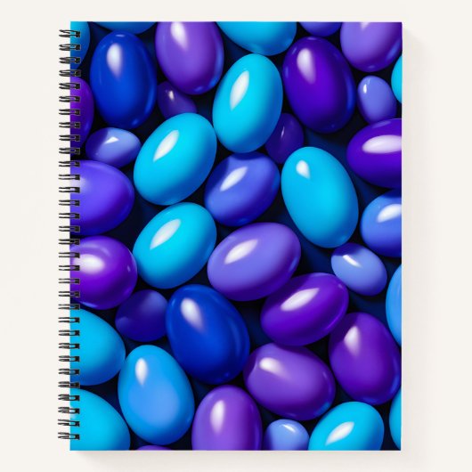 Kleurrijke Jelly Bean Art Spiral Notitieboek (Voorkant)