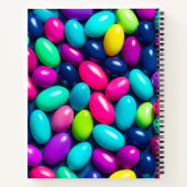 Kleurrijke Jelly Bean Art Spiral Notitieboek (Achterkant)