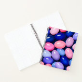 Kleurrijke Jelly Bean Art Spiral Notitieboek (Binnen)