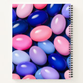 Kleurrijke Jelly Bean Art Spiral Notitieboek (Achterkant)