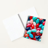 Kleurrijke Jelly Bean Art Spiral Notitieboek (Binnen)