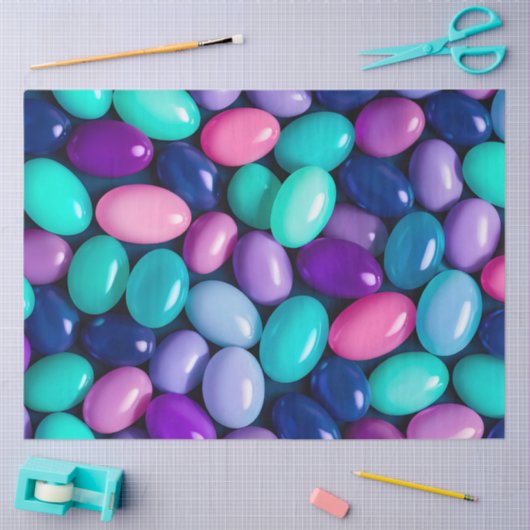 Kleurrijke Jelly Bean Art Tissue Papier (Craft)