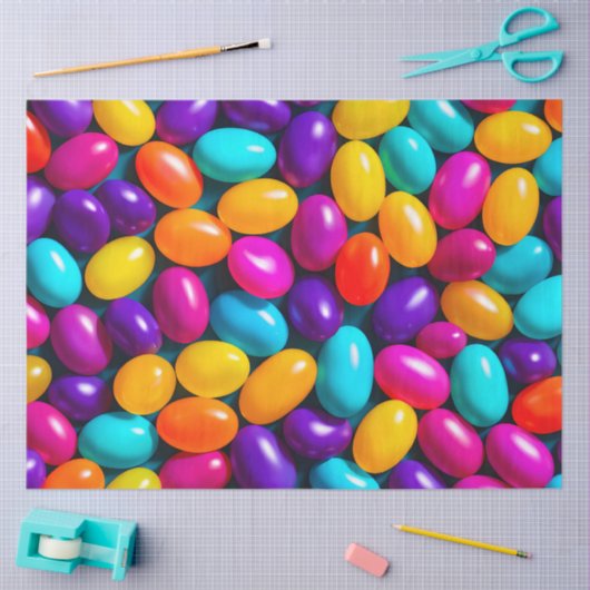 Kleurrijke Jelly Bean Art Tissue Papier (Craft)