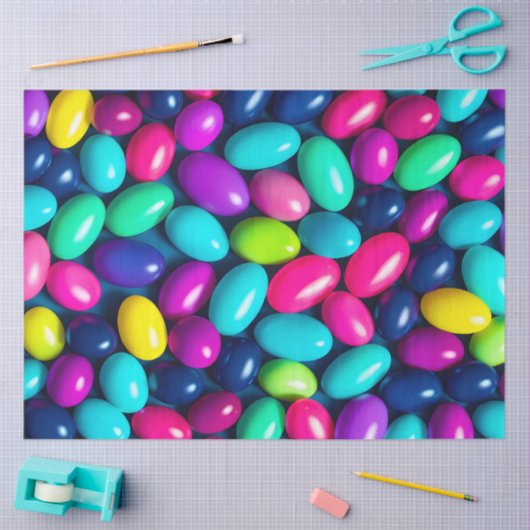 Kleurrijke Jelly Bean Art Tissue Papier (Craft)