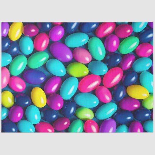 Kleurrijke Jelly Bean Art Tissue Papier (Voorkant)