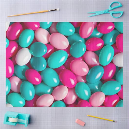 Kleurrijke Jelly Bean Art Tissue Papier (Craft)
