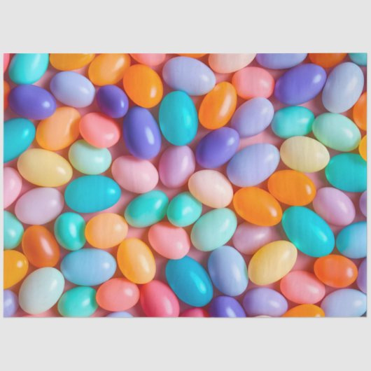 Kleurrijke Jelly Bean Art Tissue Papier (Voorkant)