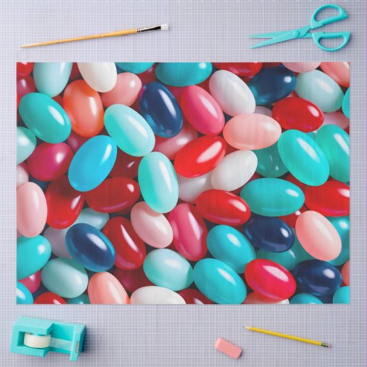 Kleurrijke Jelly Bean Art Tissue Papier (Craft)