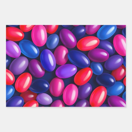 Kleurrijke Jelly Bean Art Wrapping Paper Sheets (Voorkant 3)