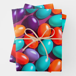 Kleurrijke Jelly Bean Art Wrapping Paper Sheets