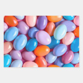 Kleurrijke Jelly Bean Art Wrapping Paper Sheets (Voorkant)