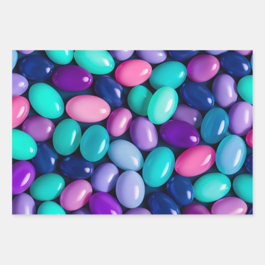 Kleurrijke Jelly Bean Art Wrapping Paper Sheets (Voorkant)