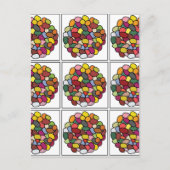 Kleurrijke Jelly Bean Briefkaart (Voorkant)
