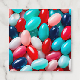 Kleurrijke Jelly Bean Kunst Cadeaublaadjes Bedankjes Labels