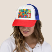 Kleurrijke Jelly Bean snoepjes Trucker Pet (In situ)