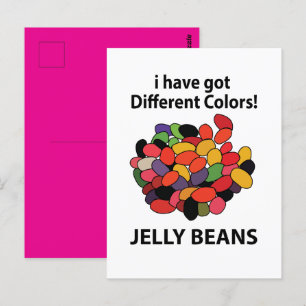 Kleurrijke Jelly Beans Grappige Jelly Beans Briefkaart