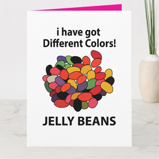 Kleurrijke Jelly Beans Grappige Jelly Beans Kaart (Voorkant)