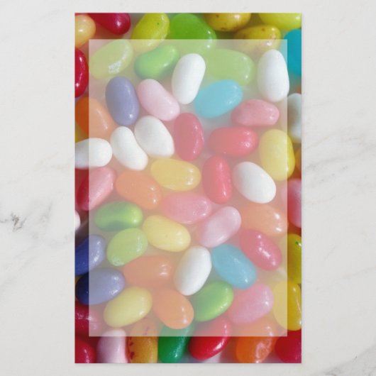 Kleurrijke jelly beans snoep briefpapier (Voorkant)