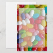 Kleurrijke jelly beans snoep briefpapier (Voorkant / Achterkant)