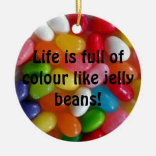 Kleurrijke jelly beans snoep keramisch ornament