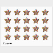 Kleurrijke Jelly Beans Ster Sticker (Vel)
