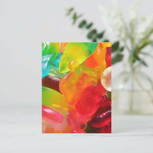 kleurrijke jelly gum textuur briefkaart (Staand voorkant)