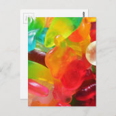 kleurrijke jelly gum textuur briefkaart (Voorkant / Achterkant)