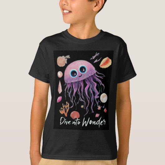Kleurrijke Jellyfish Kinderen T-shirt (Voorkant)