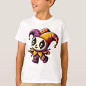 "Kleurrijke Jester karakter illustratie" T-shirt (Voorkant)