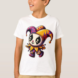 "Kleurrijke Jester karakter illustratie" T-shirt