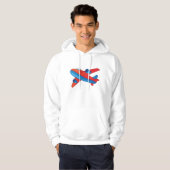 Kleurrijke Jet Vliegtuig Rood en Blauw Vliegtuig Hoodie (Voorkant volledig)