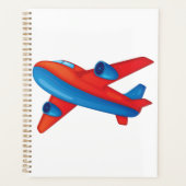 Kleurrijke Jet Vliegtuig Rood en Blauw Vliegtuig Planner (Voorkant)