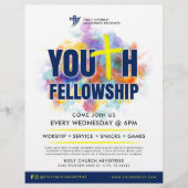 Kleurrijke Jeugd Fellowship Kerk Evenement Flyer (Voorkant)