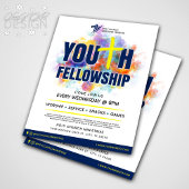 Kleurrijke Jeugd Fellowship Kerk Evenement Flyer