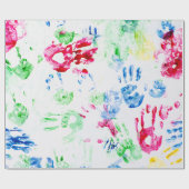 kleurrijke jeugdige prints cadeaupapier (Vlak)