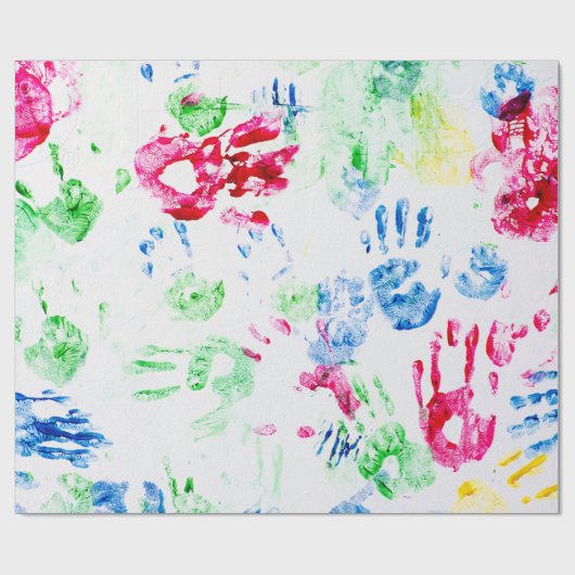 kleurrijke jeugdige prints cadeaupapier (Vlak)