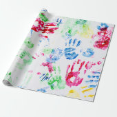 kleurrijke jeugdige prints cadeaupapier (Uitgerold)
