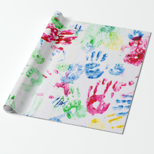 kleurrijke jeugdige prints cadeaupapier