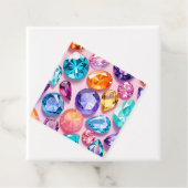 Kleurrijke Jewel Art Gift Labels (In situ)
