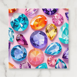 Kleurrijke Jewel Art Gift Labels