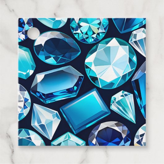 Kleurrijke Jewel Art Gift Labels (Voorkant)