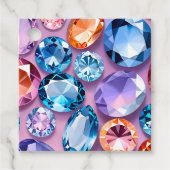 Kleurrijke Jewel Art Gift Labels (Voorkant)