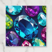 Kleurrijke Jewel Art Gift Labels (Voorkant)