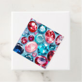 Kleurrijke Jewel Art Gift Labels (In situ)