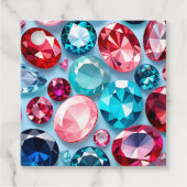 Kleurrijke Jewel Art Gift Labels (Voorkant)