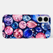 Kleurrijke Jewel Art iPhone Case (Achterkant (horizontaal))