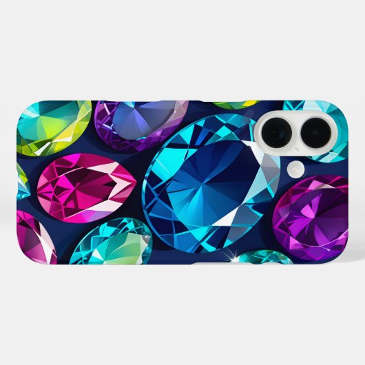 Kleurrijke Jewel Art iPhone Case (Achterkant (horizontaal))